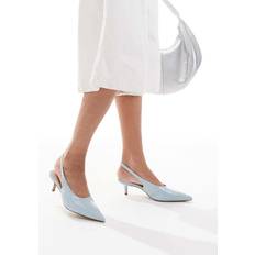 Aldo Oceweth Slingback Kitten Heeled Shoes - Pastel Blue Leather