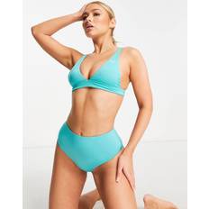 Nike Women Bikinis Nike Essential High Waist Cheeky Bikini Bottom - Blue