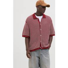 Men - Mesh Polo Shirts Jack & Jones Knitted Polo Red