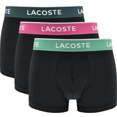 Pink Men's Underwear Lacoste Lot de 3 Boxers en Coton - Black/Blue/Green/Pink