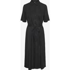Pieces Pcpia 2/4 Midi Shirt Dress - Svart