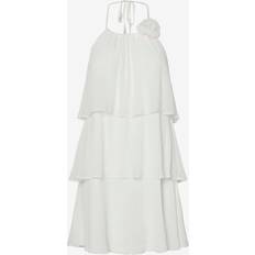 Chiffon Kjoler Pieces Kjole PcClara Sl Short Layred Dress - Bright White