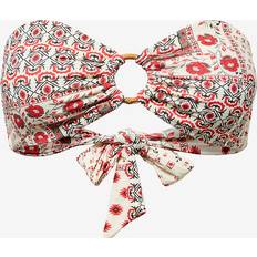 Vero Moda Women Swimwear Vero Moda Bandeau Bikini Top In Ruby Scarf Print - Multi