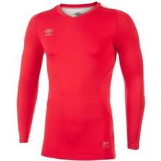 Red Base Layers Umbro Elite V Neck Base Layer Top - Red