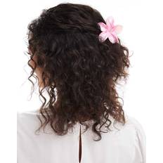 Pieces Marbled Effect Flower Hair Claw in Pink