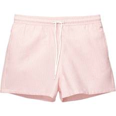 Pull&Bear Badetøj Pull&Bear Lyserøde Badeshorts Med Striber I Bæk-Og-Bølge-Stof