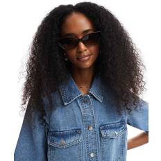 Cateye Frame Sunglasses - Brown Tint