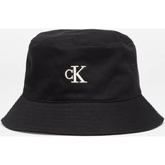 Calvin Klein Black Accessories Calvin Klein Embroidered Monogram Bucket Hat - Black