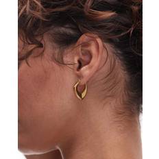 Topshop Sonia Waterproof Stainless Steel Hoop Earrings - Gold