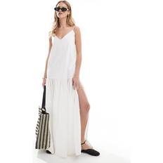 Monki Tiered Floaty Maxi Dress - White