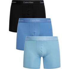 Calvin Klein Icon Cotton Stretch Boxer Briefs 3-pack - Black/Glacier/Blue Bell