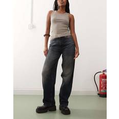 Weekday Rail Mid Rise Baggy Fit Jeans - Deep Ocean Blue