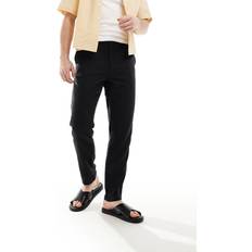 New Look linen-blend trouser in black