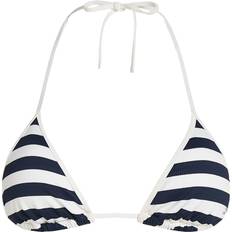 Sort Bikinitoppe Tommy Hilfiger Textured Padded Bikini Top - Dark Night Navy/Ivory
