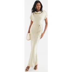 River Island Cowl Neck Maxi Dress - Gold