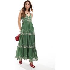 Maya Deluxe Maya Deluxe Embellished Cami Midaxi Dress - Mid Green