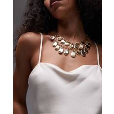 Topshop Nala Necklace With Pendants - Gold Tone