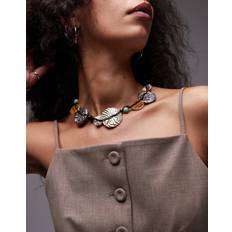 Topshop Nicole Statement Disc Necklace - Multi Metal