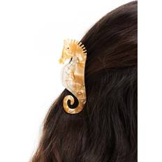 Pieces Marbled Effect Seahorse Hair Claw Orange