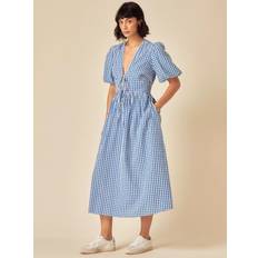 Nobody's Child Scarla Gingham Midi Dress - Blue/White