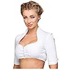 Dam Bluse B-8033 Trachtenblusen - Vit