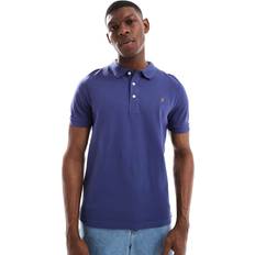 FARAH Blanes Organic Cotton Polo Shirt - Mid Blue