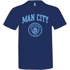 Manchester City FC Navy T Shirt With Team Crest Navy XL