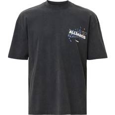 AllSaints Herr Kläder AllSaints Wavy Tvättad T-shirt - Svart