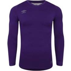 Purple Base Layers Umbro Elite V Neck Base Layer Top - Purple