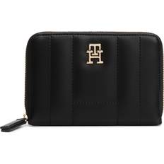 Tommy Hilfiger Wallets Tommy Hilfiger Monogram Flag Quilted Zip-Around Wallet - Black