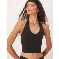 Black Tank Tops Tala Sculpt Seamless Halter Tank Top - Black