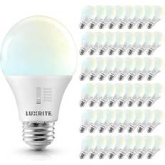 Light Bulbs Luxrite 60-Watt Equivalent A19 LED Light Bulb 5CCT 9-Watt 800 Lumens 48-Pack