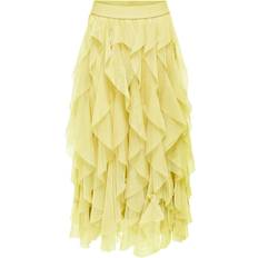 Chiffon Tøj Only Onlsky Nederdel - Lysegul
