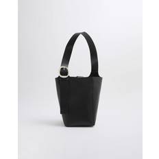 Bucket Bags River Island Premium Large Leather Bucket Bag - Black