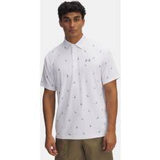 Steel Polo Shirts Under Armour Playoff 3.0 Printed Men's Polo Shirt - White/Steel