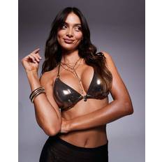 Brown - Women Swimwear Ann Summers Bahamas Paradise Triangle Bikini Top - Brown