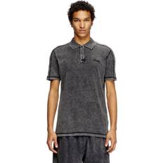 Diesel Men Polo Shirts Diesel Polo Effet Denim - Noir