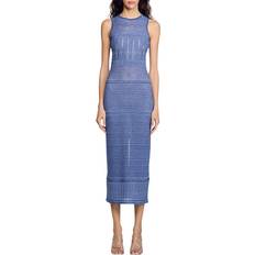 Sandro Metallic Knit Dress - Royal Blue