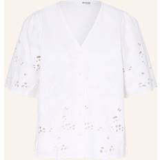 Dame - Hvid Bluser Selected Femme Bluse SLFDahlia SS Broderi Shirt - Bright White