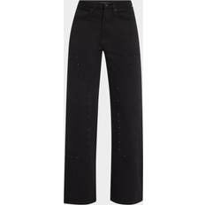 Purple Embellished Wide-Leg Carpenter Jeans - Black