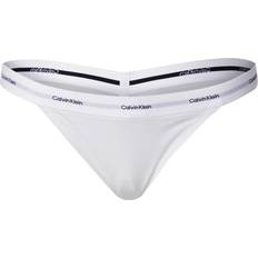 Calvin Klein White Knickers Calvin Klein String Thong - Cotton Stretch Rib