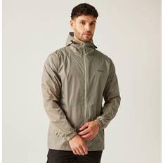 Brown Rain Clothes Regatta Mens Pack It III Waterproof Jacket - Golden Sand