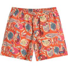 Patagonia Baggies 5 Inch Mid Rise Shorts - Red/Fish Pattern