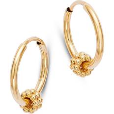 Moon & Meadow 14K Yellow Gold Beaded Small Endless Hoop Earrings Gold