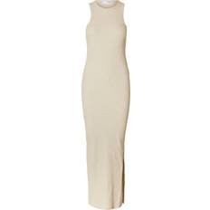 Skind Kjoler Selected Slfanna Sl Ankle Tank Dress - Beige