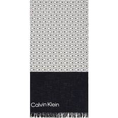 Bomuld - Hvid Halstørklæde & Sjal Calvin Klein Logo Scarf - Black