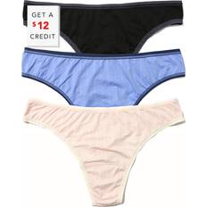 Hanky Panky Clothing Hanky Panky Set Of 3 Natural Thong - Credit