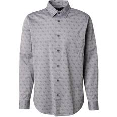 Guess Shirts Guess Long Sleeved Shirt 4G Jacquard Shirt - Grey