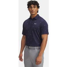 Steel Polo Shirts Under Armour Playoff 3.0 Printed Men's Polo Shirt - Midnight Navy/Steel