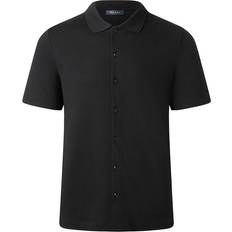 Kurzarm-Hemd Regular Fit aus Jersey - Schwarz